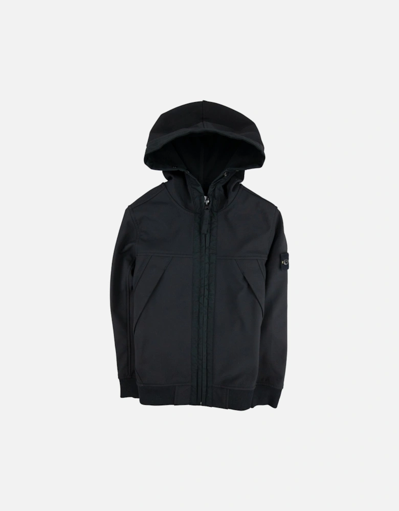 Junior Compass Hooded Woven Jacket Black V0029