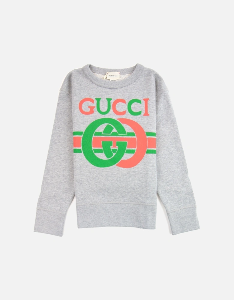 Junior Interlocking G Sweatshirt Grey