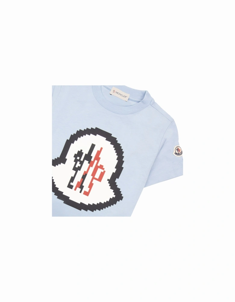 Junior Logo Motive T Shirt Light Blue 71p