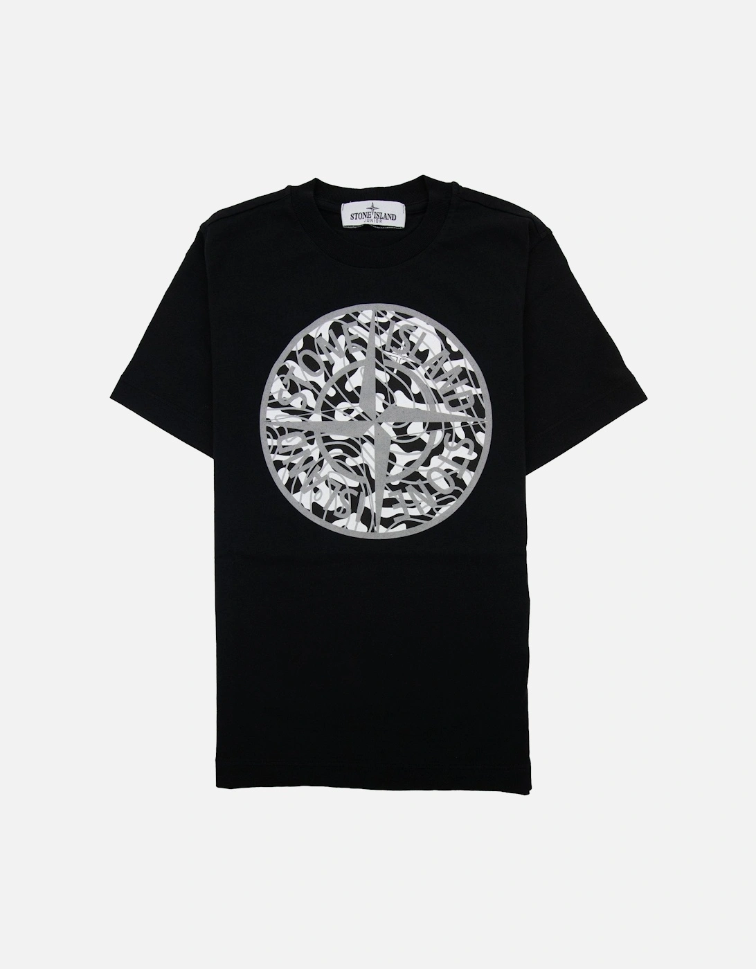 Junior 21071 Camo Reflective Logo T Shirt Black V0029, 5 of 4