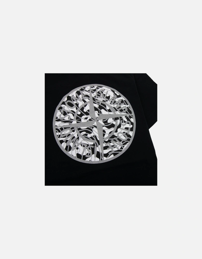 Junior 21071 Camo Reflective Logo T Shirt Black V0029