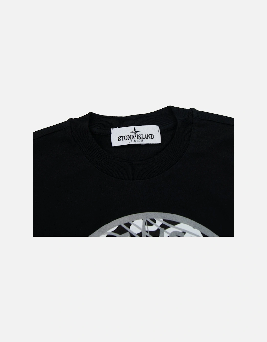 Junior 21071 Camo Reflective Logo T Shirt Black V0029