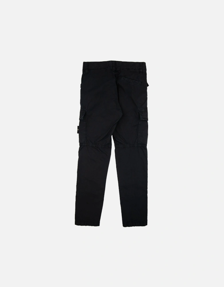 Junior 30410 Garment Dyed Heavy Stretch Cargo Pants Black V0129