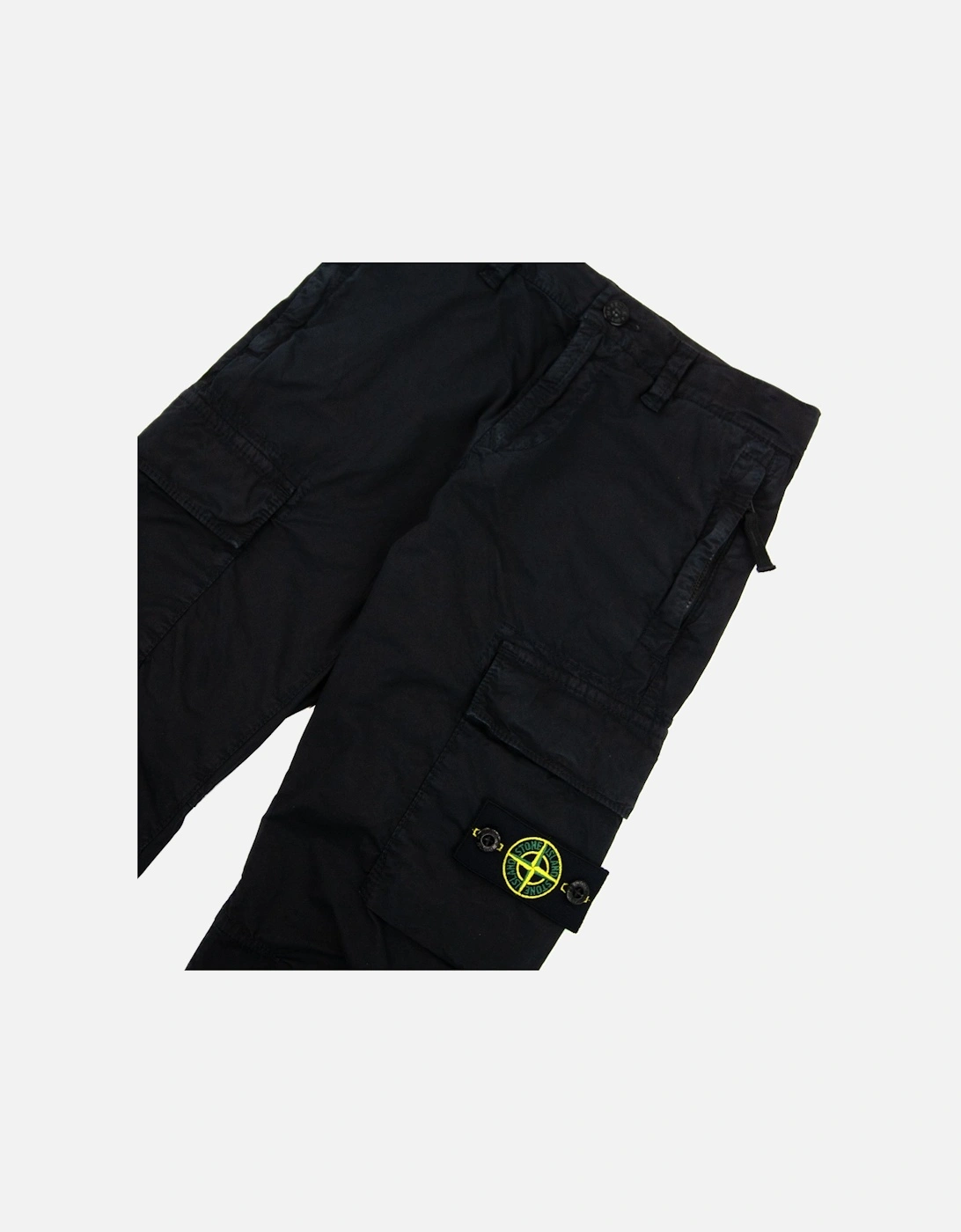 Junior 30410 Garment Dyed Heavy Stretch Cargo Pants Black V0129