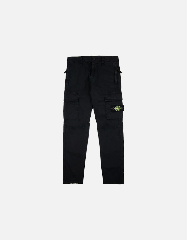 Junior 30410 Garment Dyed Heavy Stretch Cargo Pants Black V0129