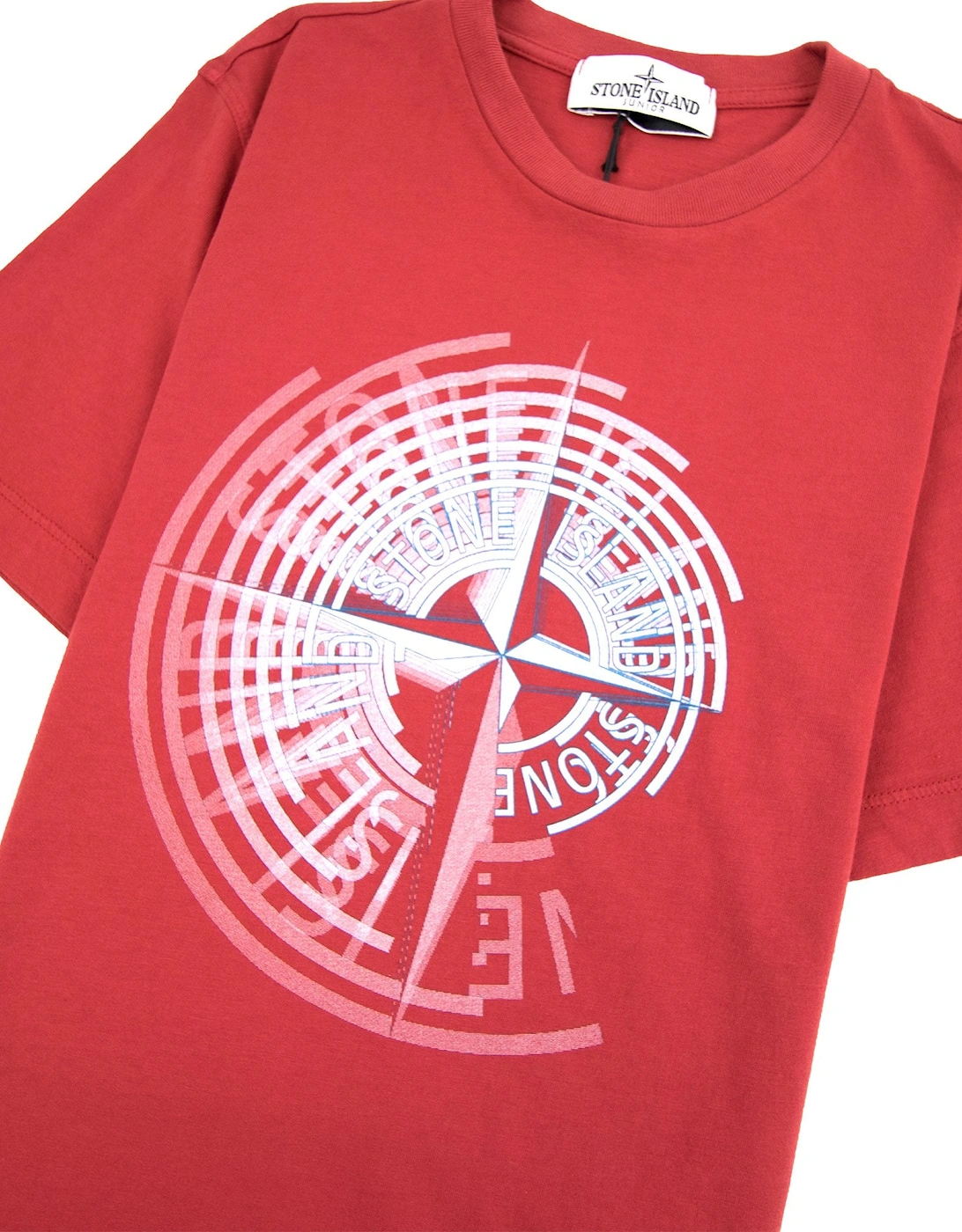 Junior Spiral Compass T-Shirt Red