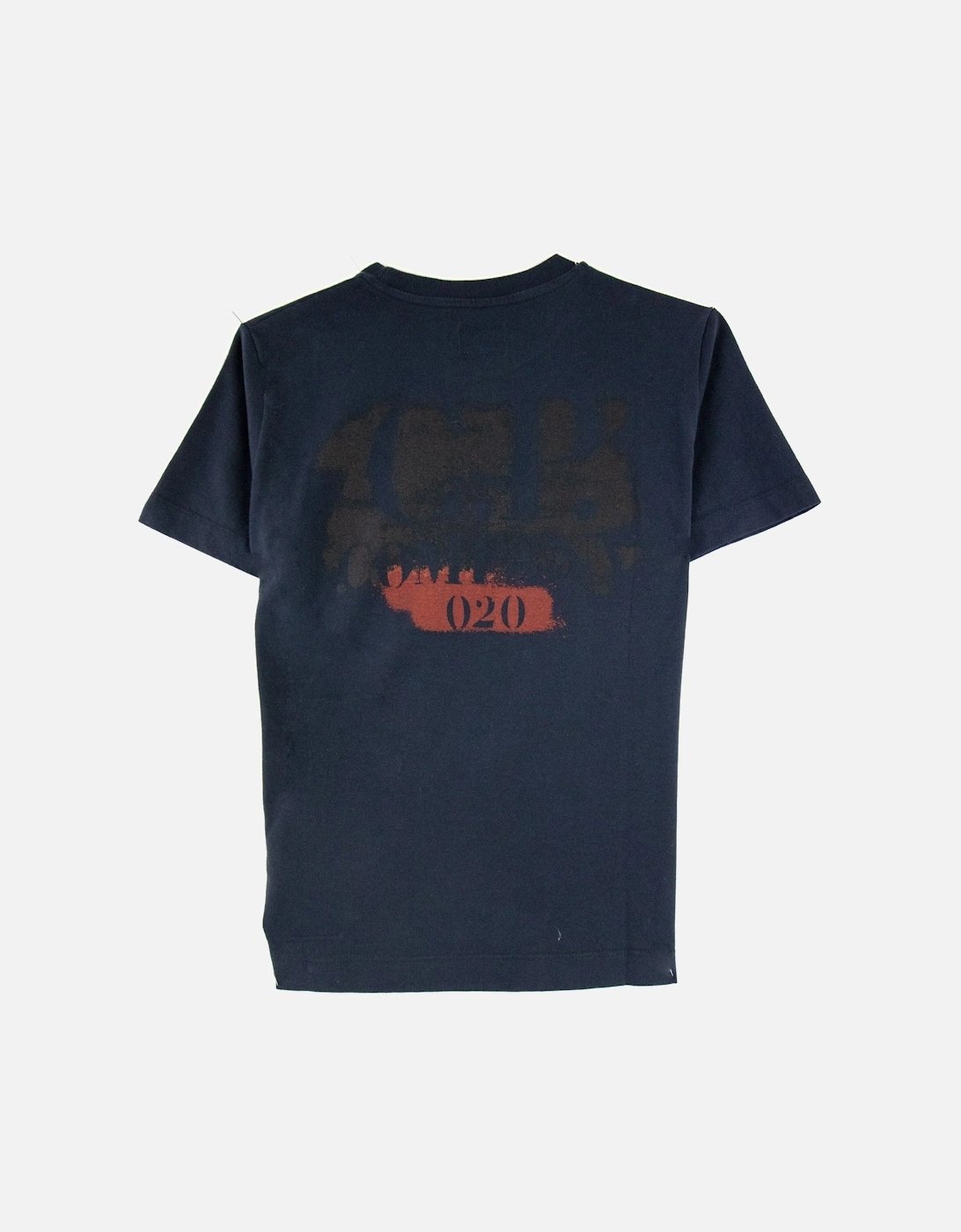 C.P. Company Undersixteen Spray Logo T Shirt Navy 888