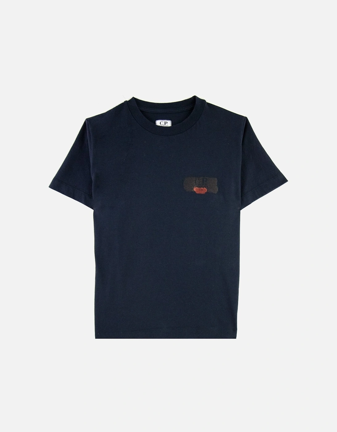 C.P. Company Undersixteen Spray Logo T Shirt Navy 888, 3 of 2