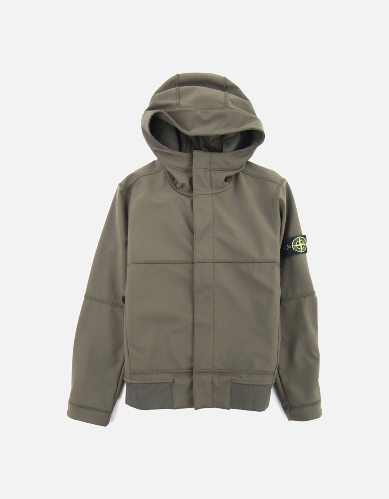 Junior 40234 Concealed Zip Soft Shell Jacket Khaki V0054