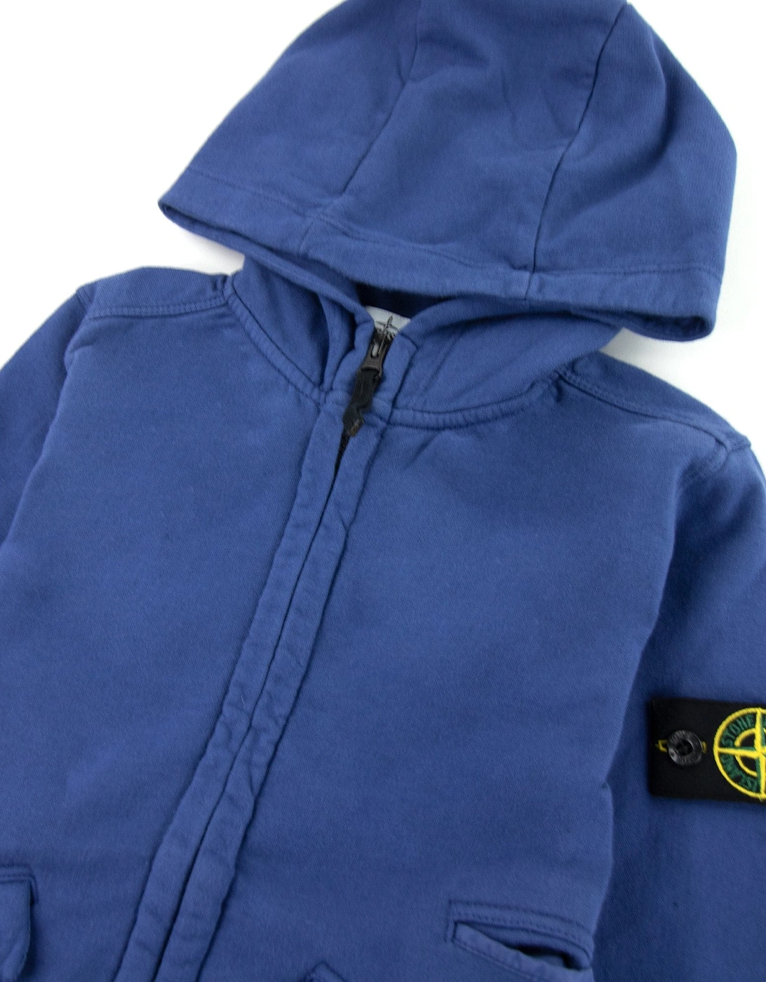 Junior Zip Hooded Sweatshirt Blue V0028