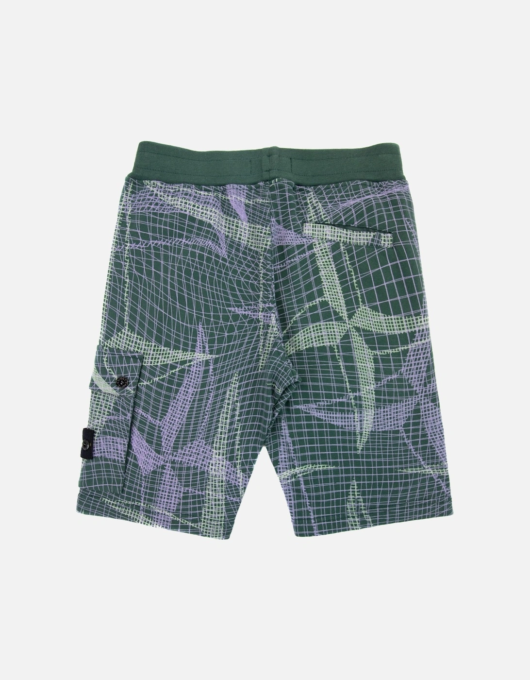 Junior 61720 Camouflage Print Bermuda Shorts Bottle Green V0053