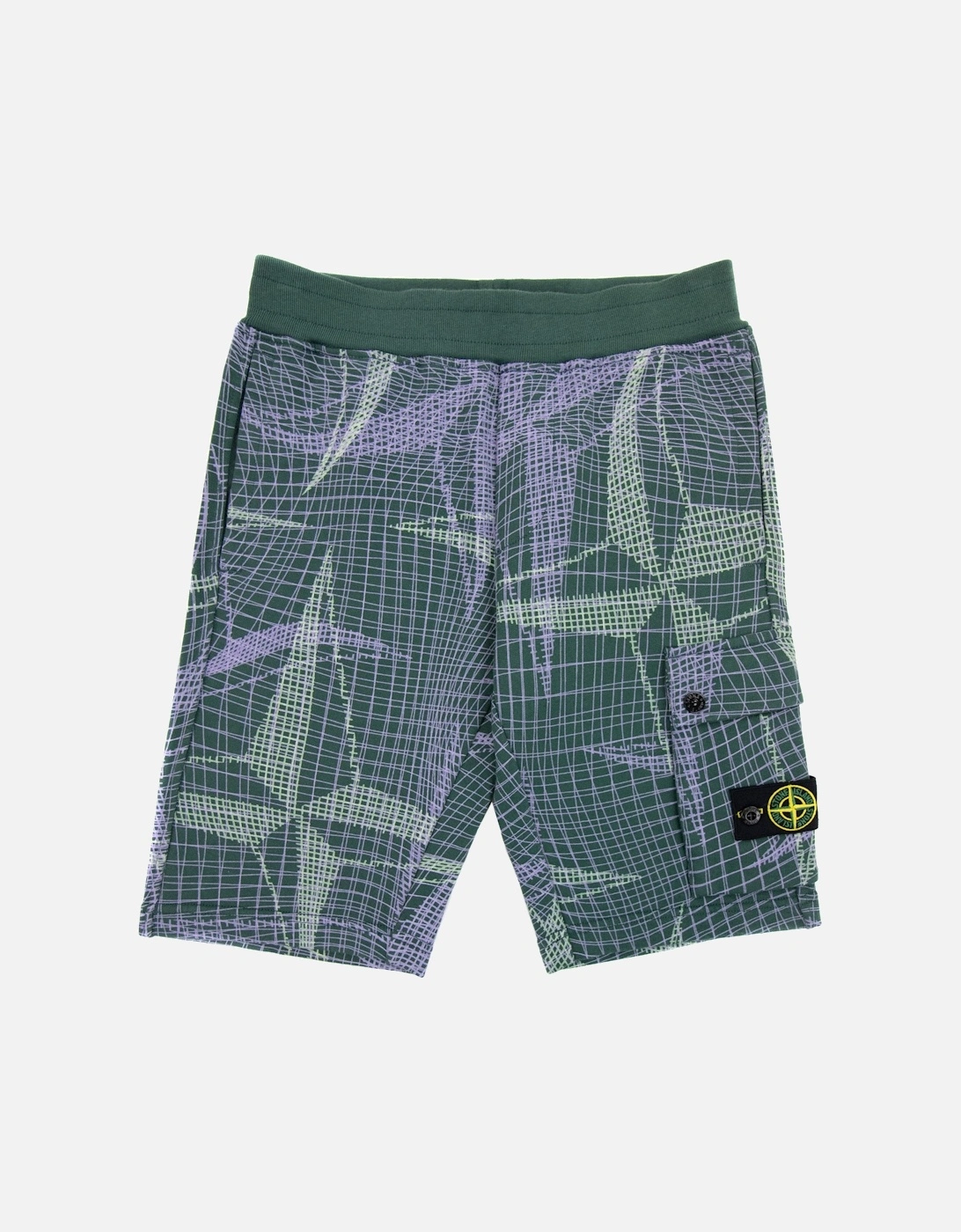 Junior 61720 Camouflage Print Bermuda Shorts Bottle Green V0053, 4 of 3