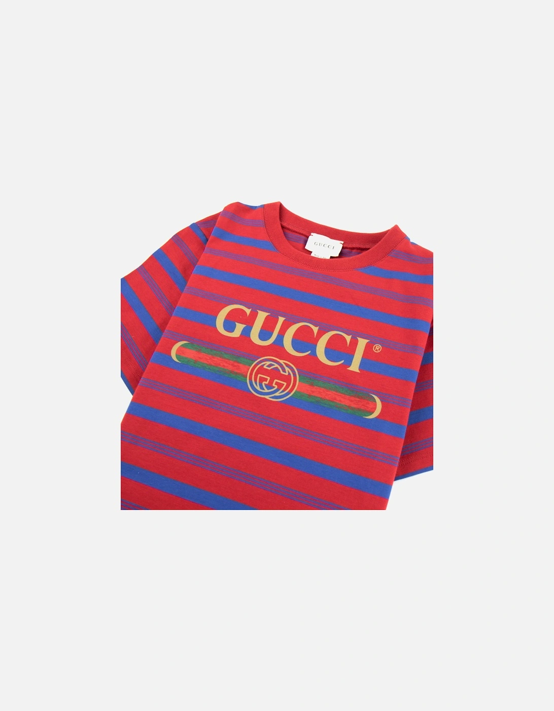 Junior Striped Logo T-shirt Red