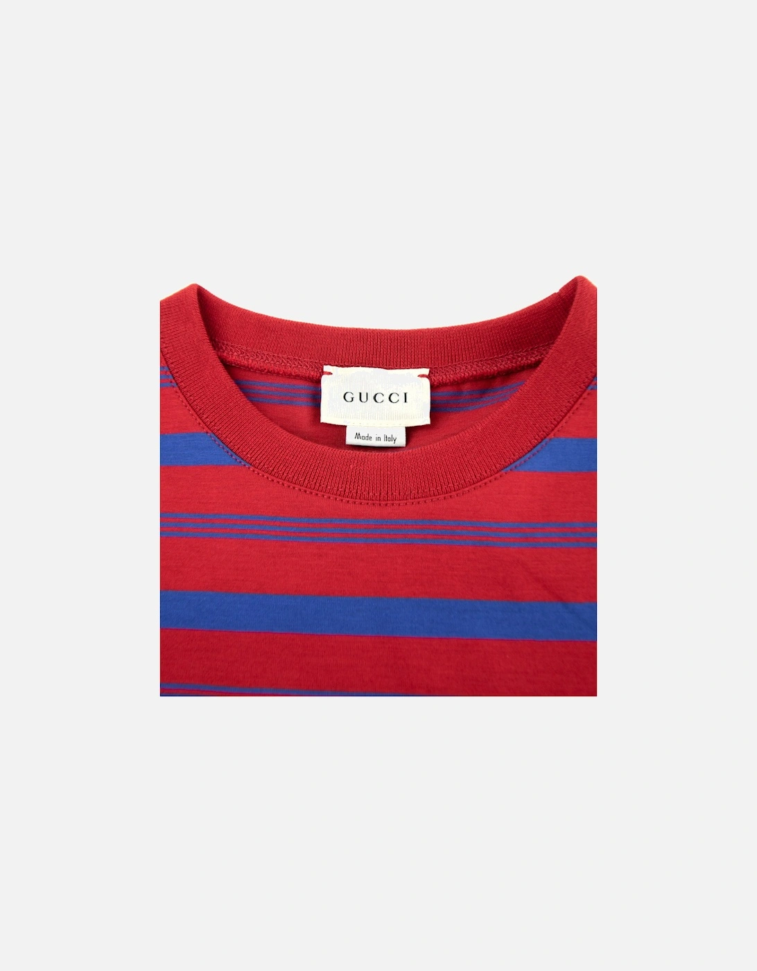 Junior Striped Logo T-shirt Red
