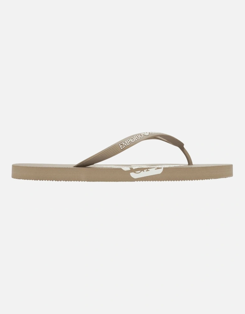 Beige Rubber Flip Flops