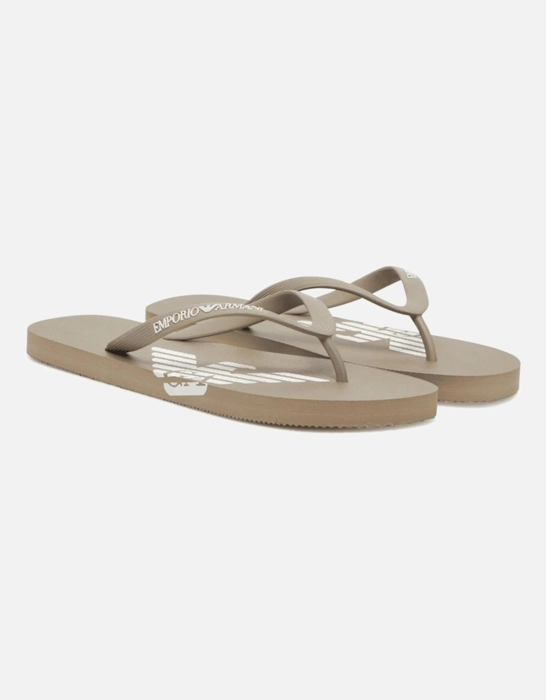 Beige Rubber Flip Flops