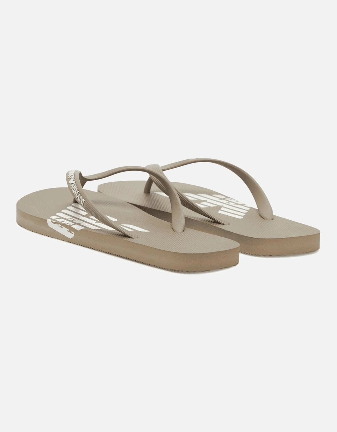 Beige Rubber Flip Flops
