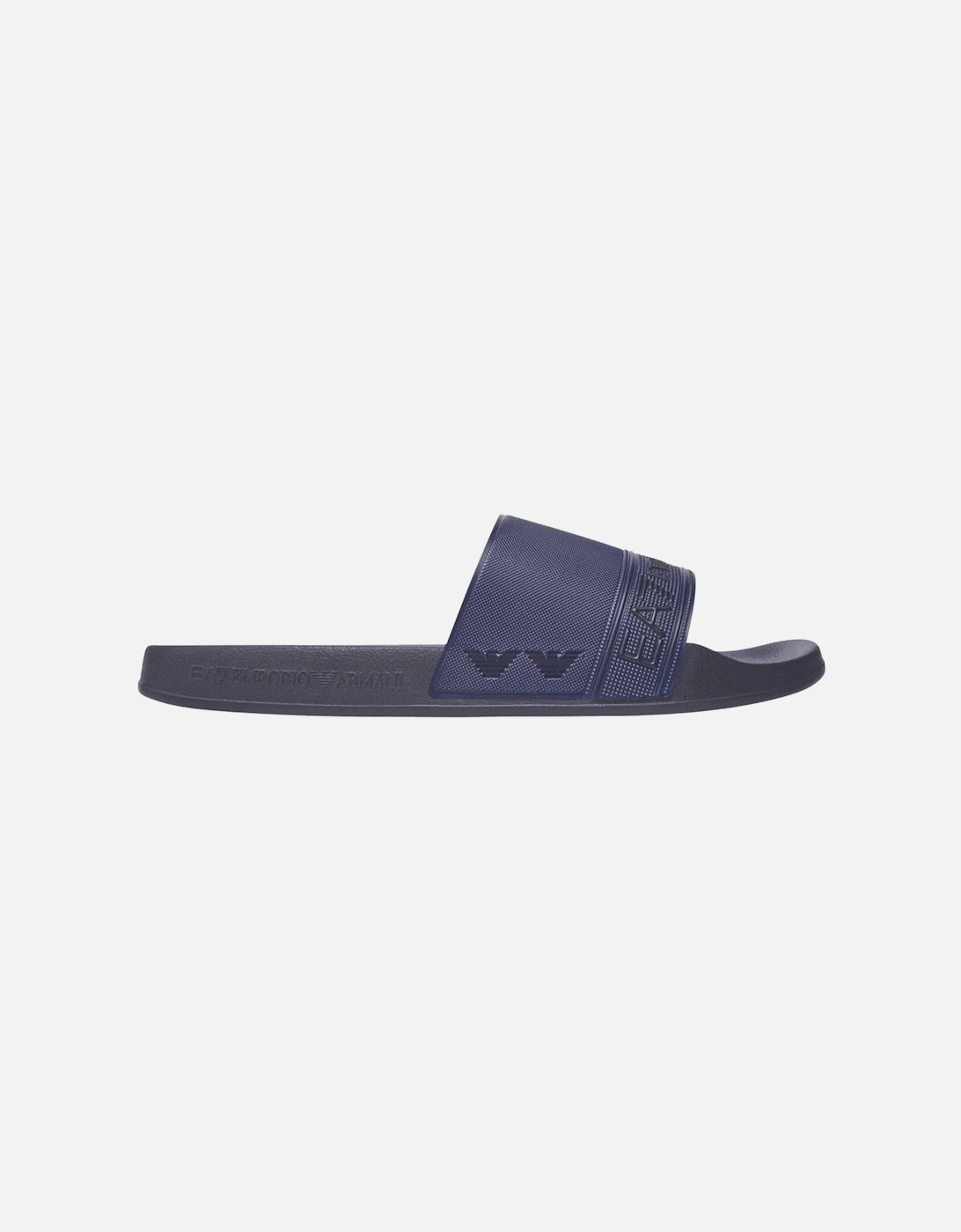 EA7 Men's Tape Logo Navy Slider - Blue - Size: 10