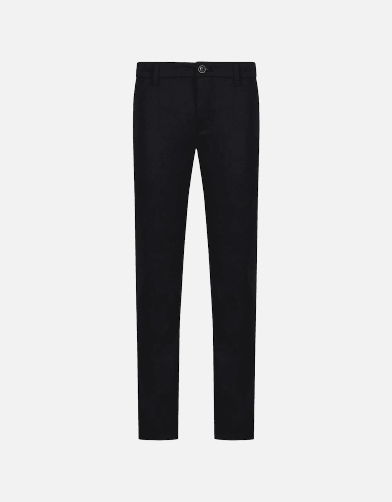 Slim Fit 5-Pocket Black Gabardine Jeans