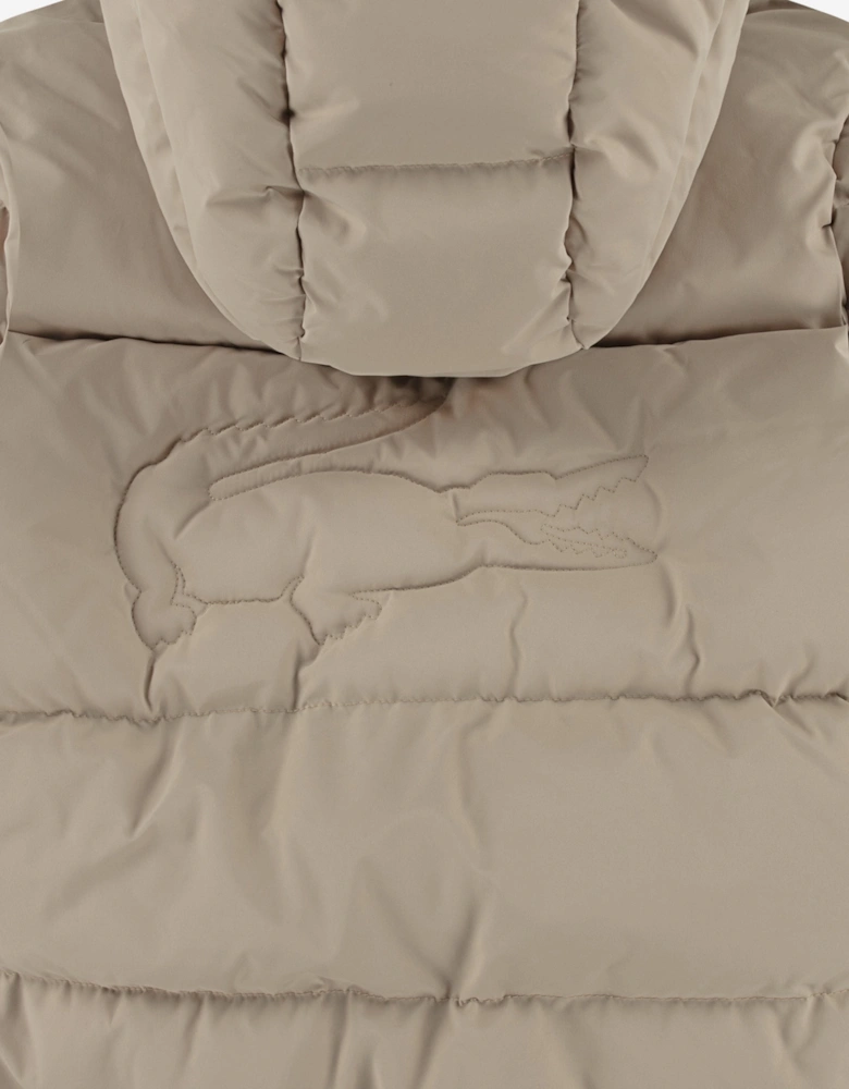 Kids Logo Puffer Jacket in Beige