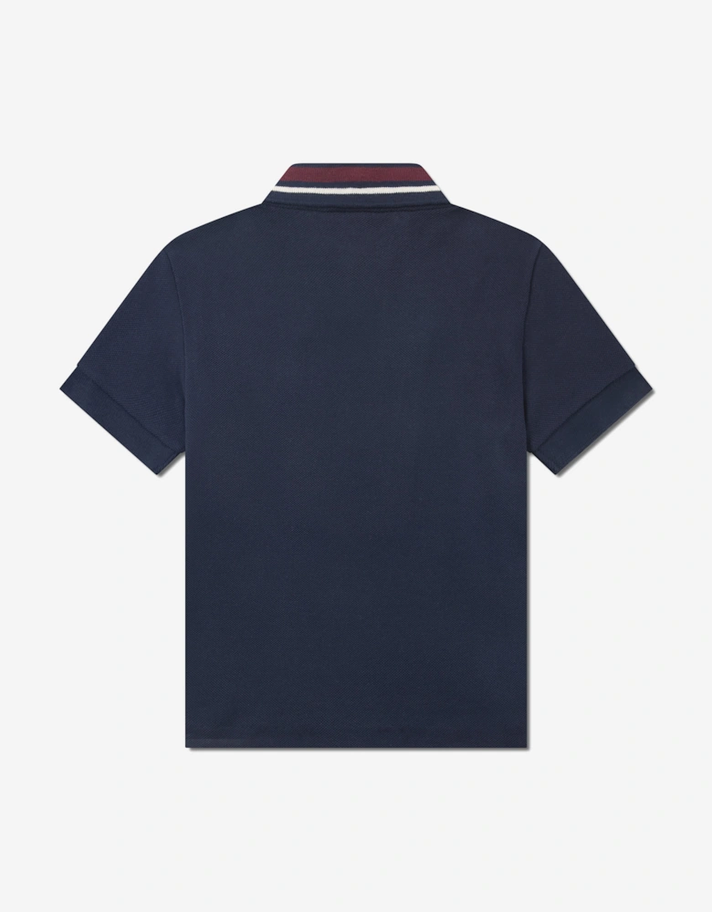 Boys Petit Pique Polo Shirt in Navy