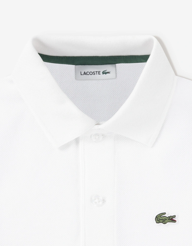 Boys Petit Pique Icon Polo Shirt in White