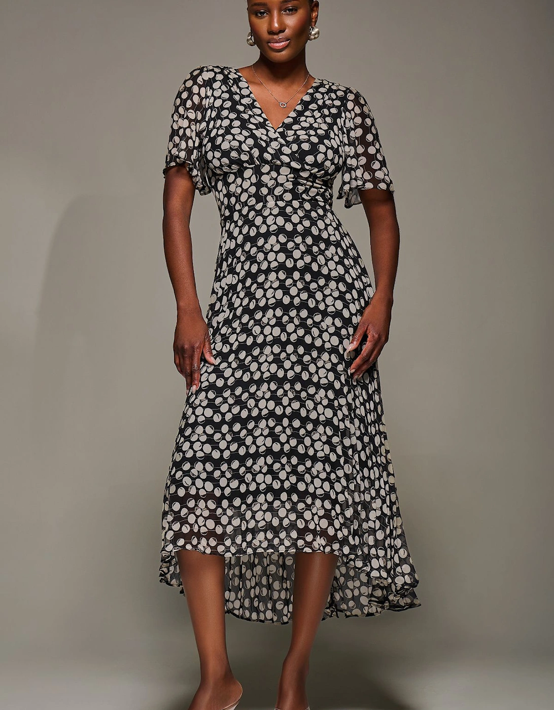 Chiffon Frill Sleeved Maxi Dress, 2 of 1