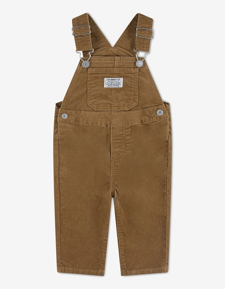 Baby Boys Corduray Dungarees in Brown