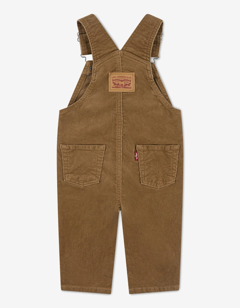 Baby Boys Corduray Dungarees in Brown