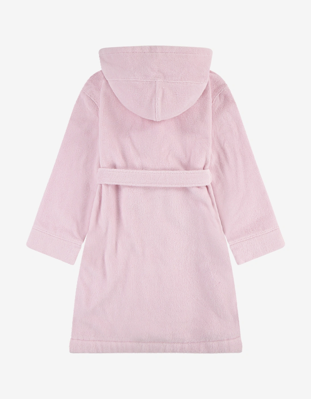 Girls Hooded Plush Terry Bathrobe in Pink