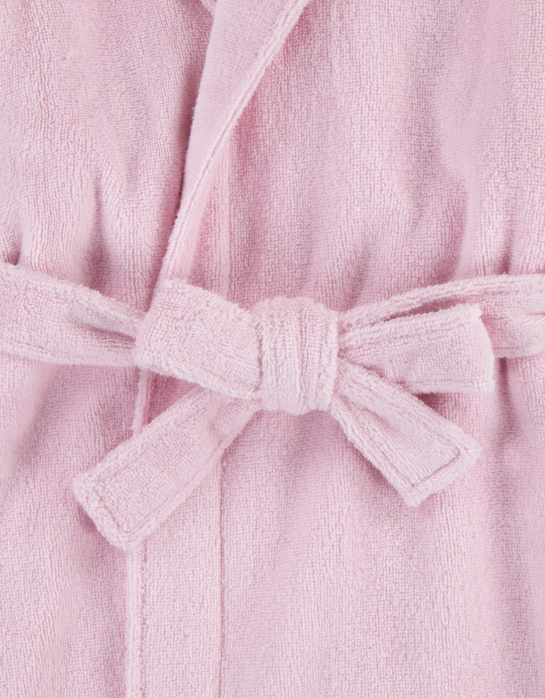 Girls Hooded Plush Terry Bathrobe in Pink