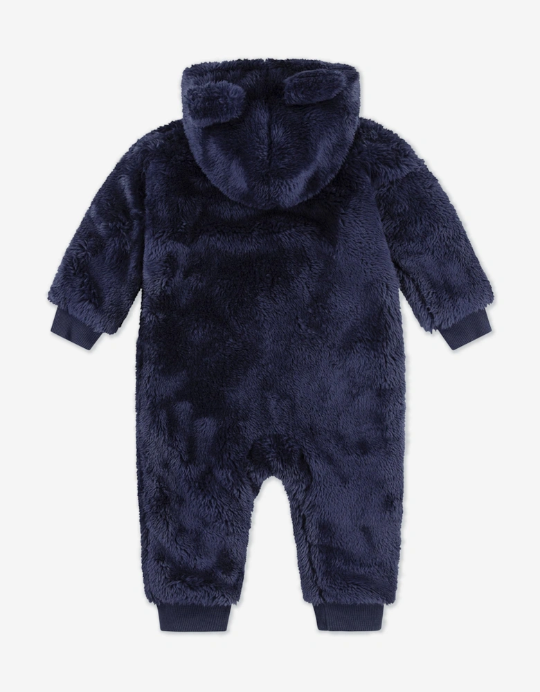Baby Bear Sherpa Coverall in Navy
