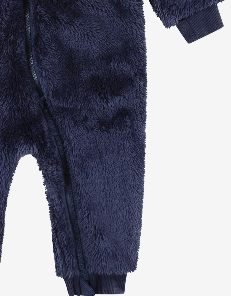 Baby Bear Sherpa Coverall in Navy