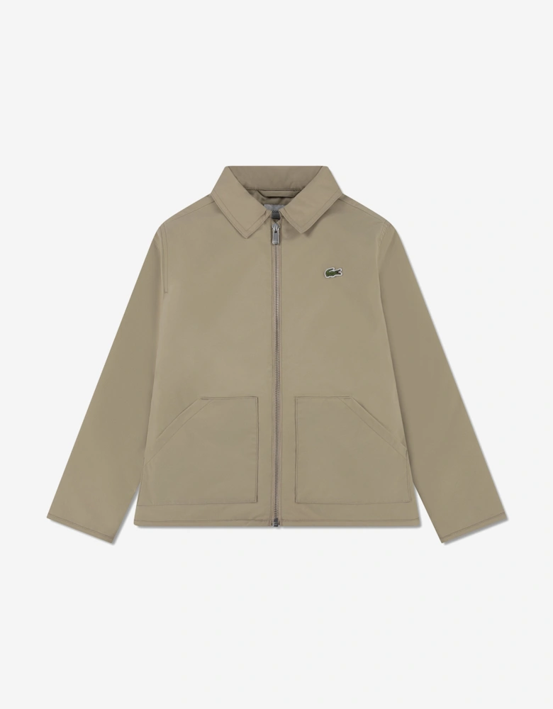 Kids Patch Pocket Jacket in Beige
