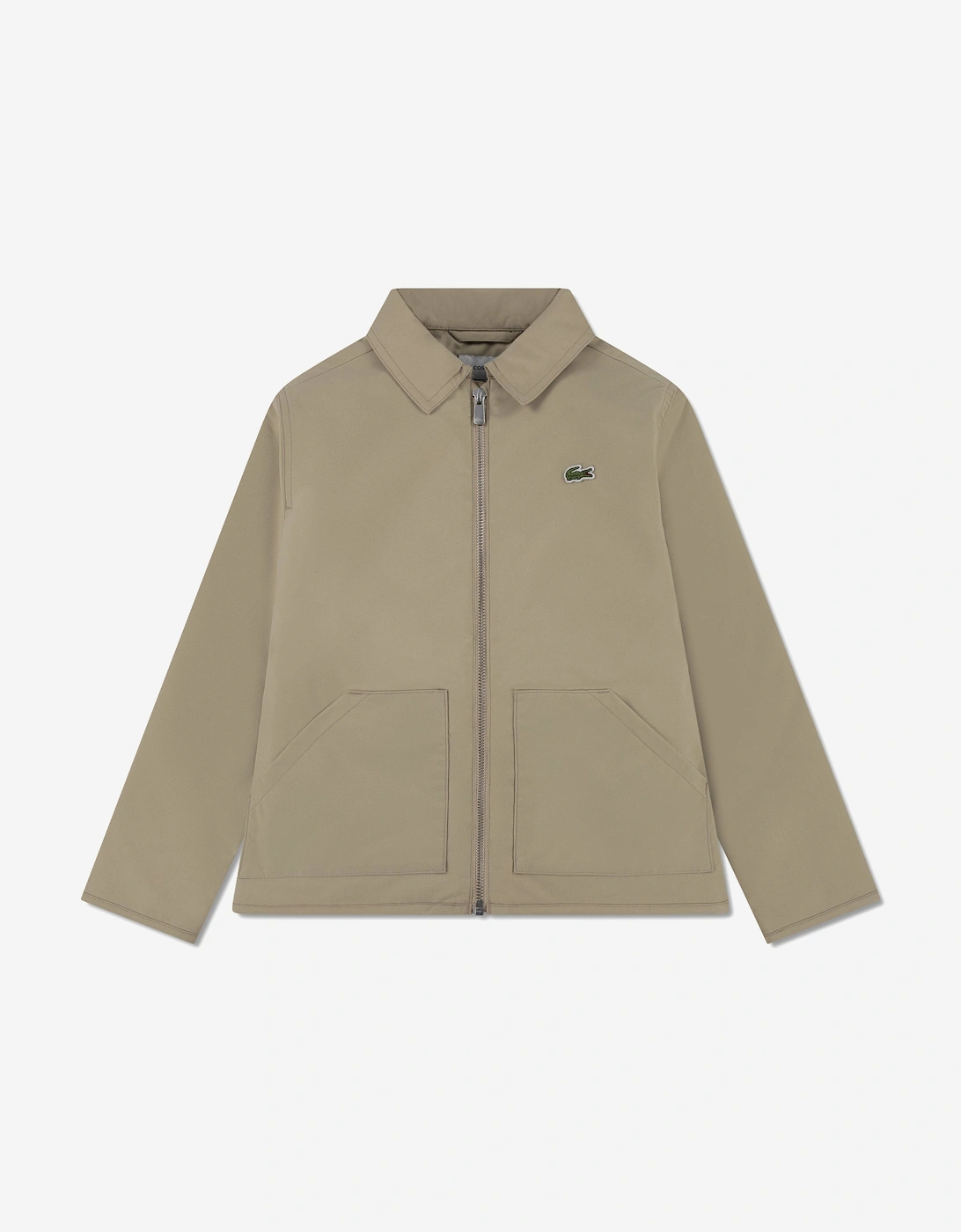 Lacoste Girls Cream 'S Patch Pocket Jacket In Beige - Size: 16 Years Kids