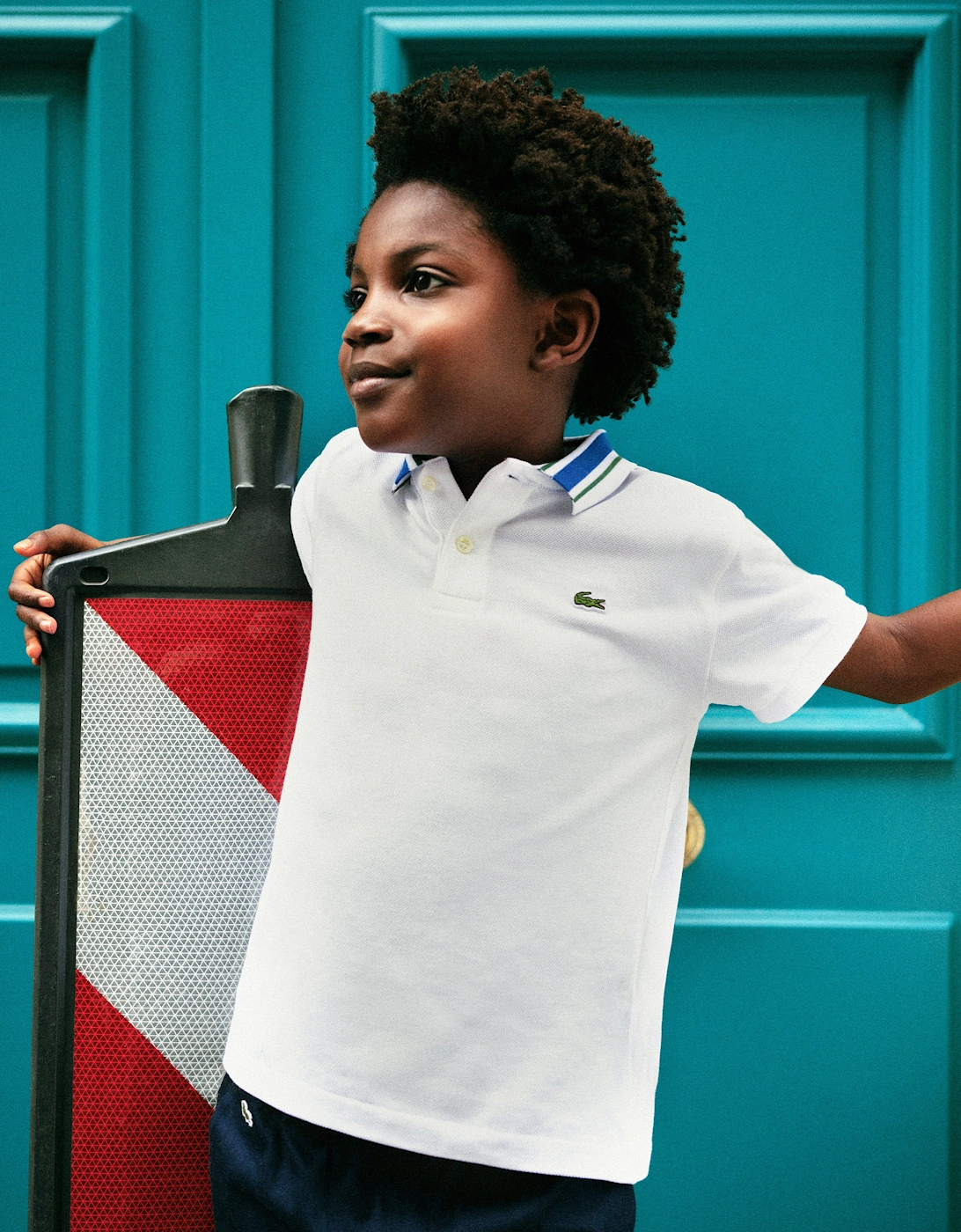Boys Petit Pique Polo Shirt in White