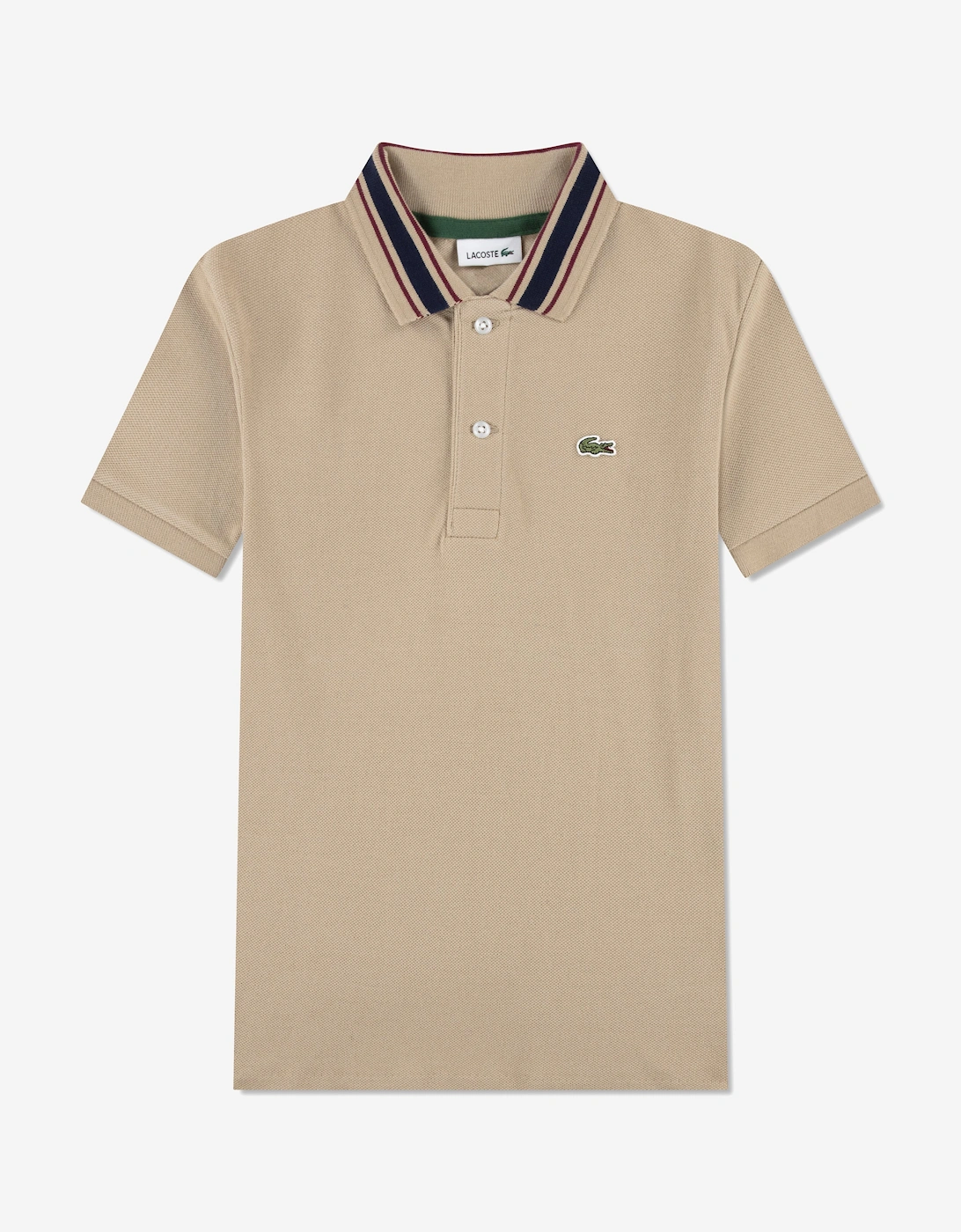 Boys Petit Pique Polo Shirt in Beige, 5 of 4