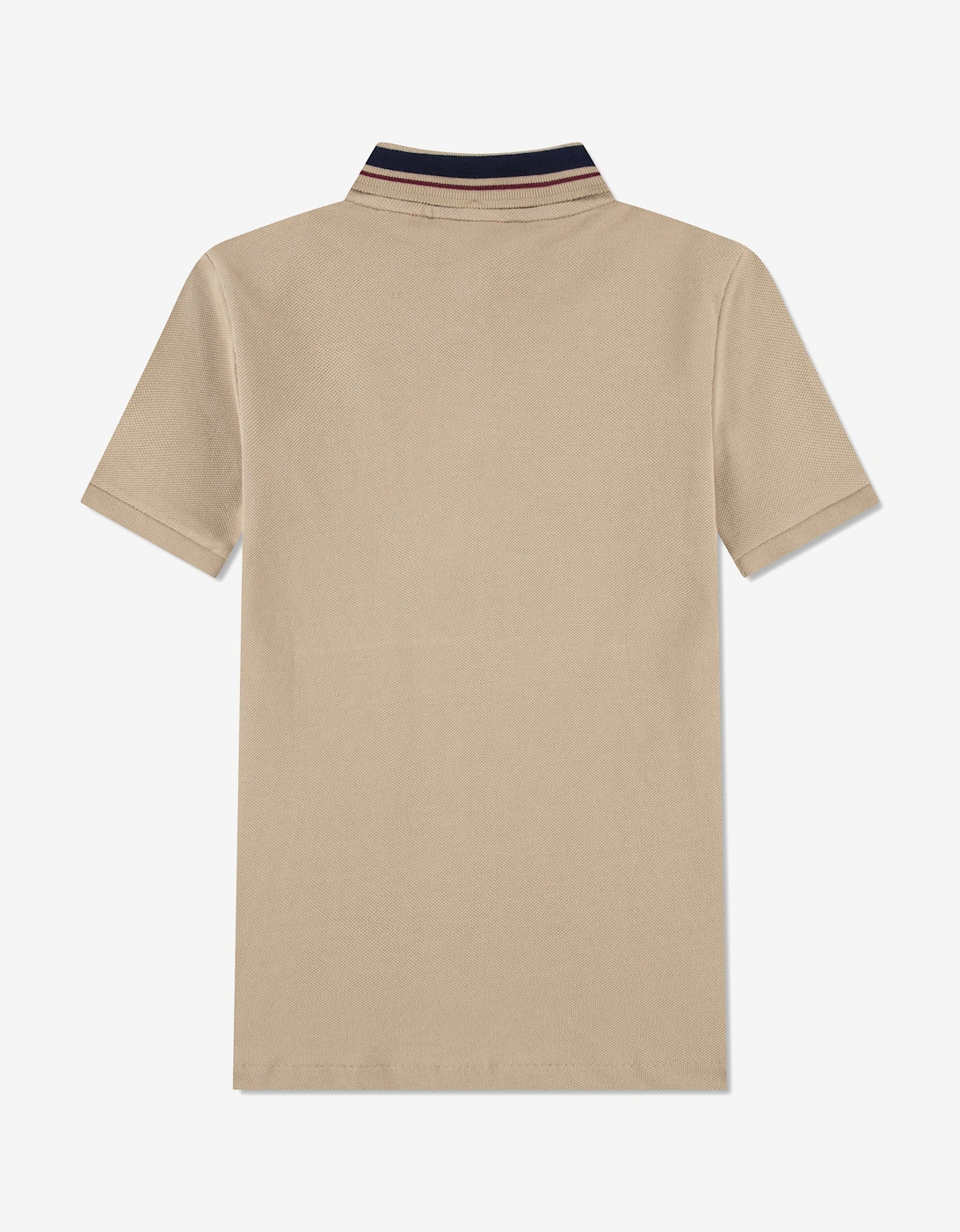 Boys Petit Pique Polo Shirt in Beige