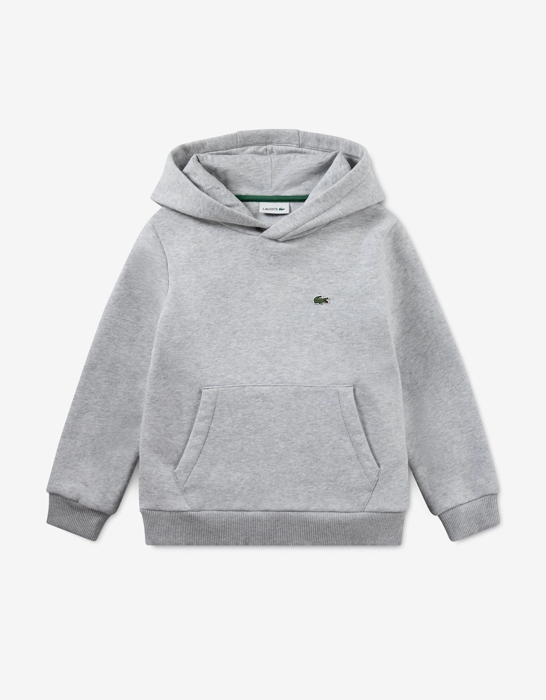 Boy's Lacoste Boys Logo Hoodie In Grey - Size, 12 Years