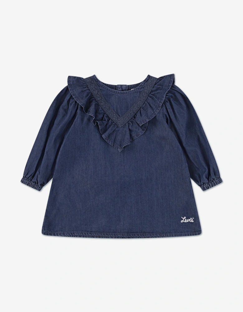 Baby Girls Wild West Ruffle Dress in Navy