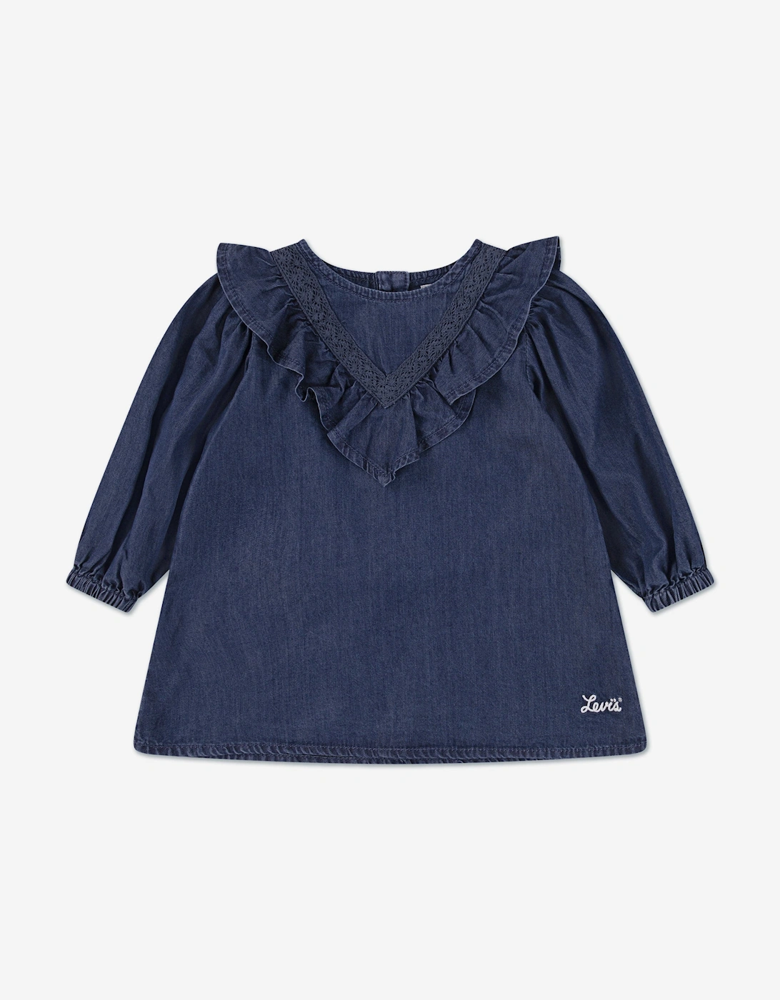 Baby Girls Wild West Ruffle Dress in Navy