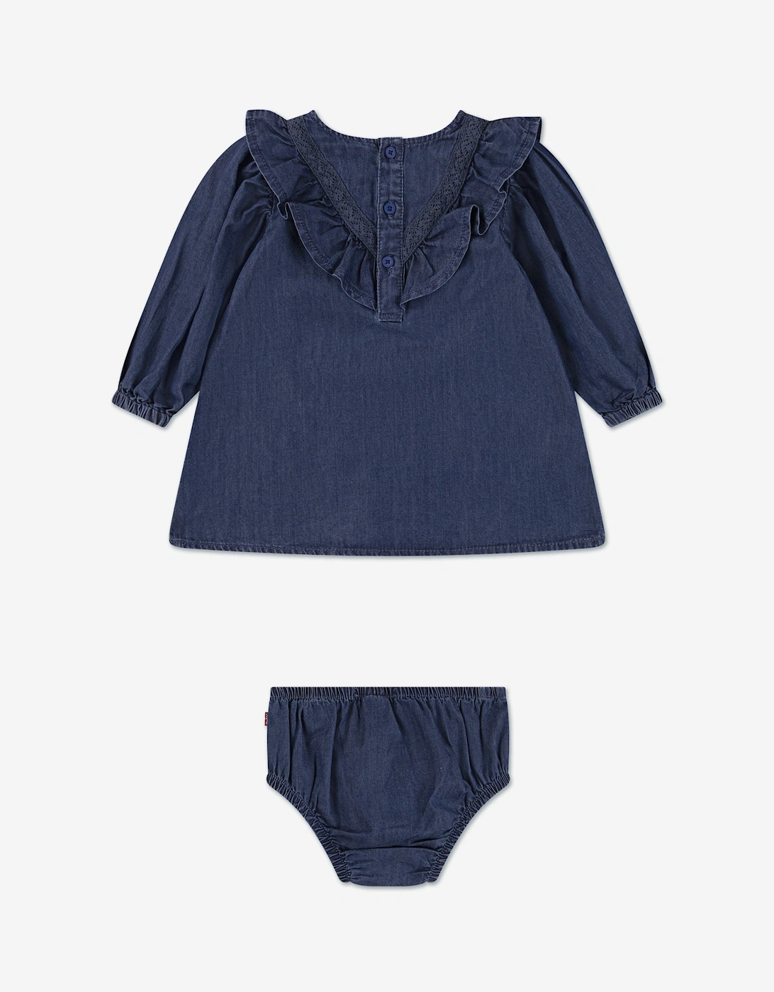 Baby Girls Wild West Ruffle Dress in Navy