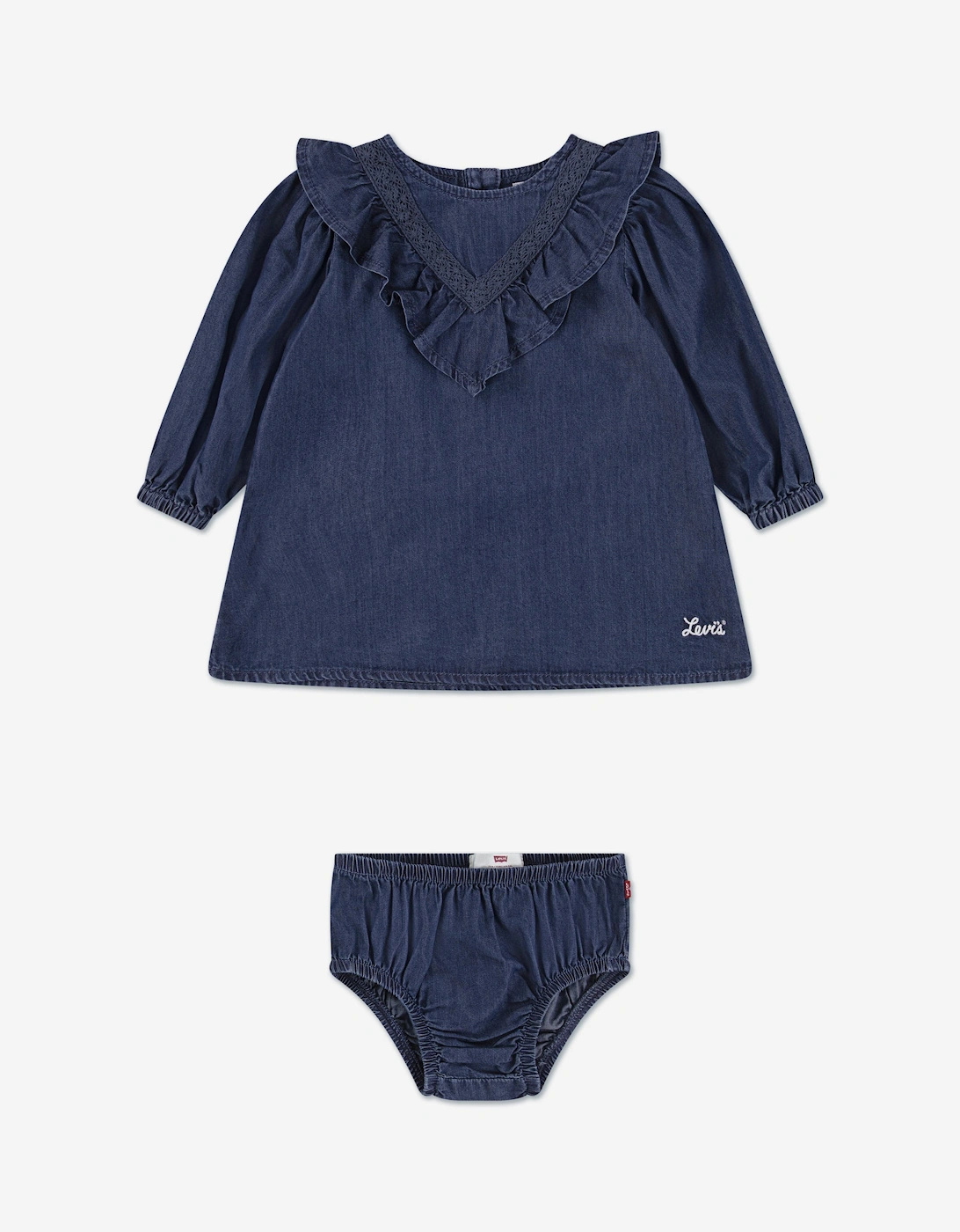 Baby Girls Wild West Ruffle Dress in Navy, 7 of 6