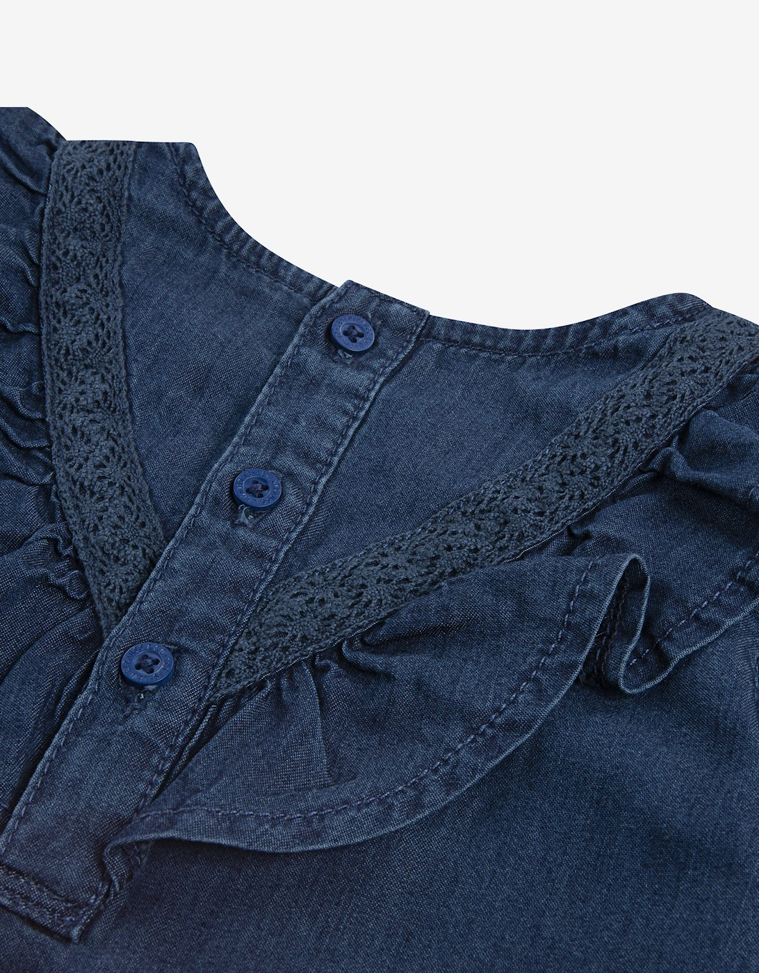 Baby Girls Wild West Ruffle Dress in Navy