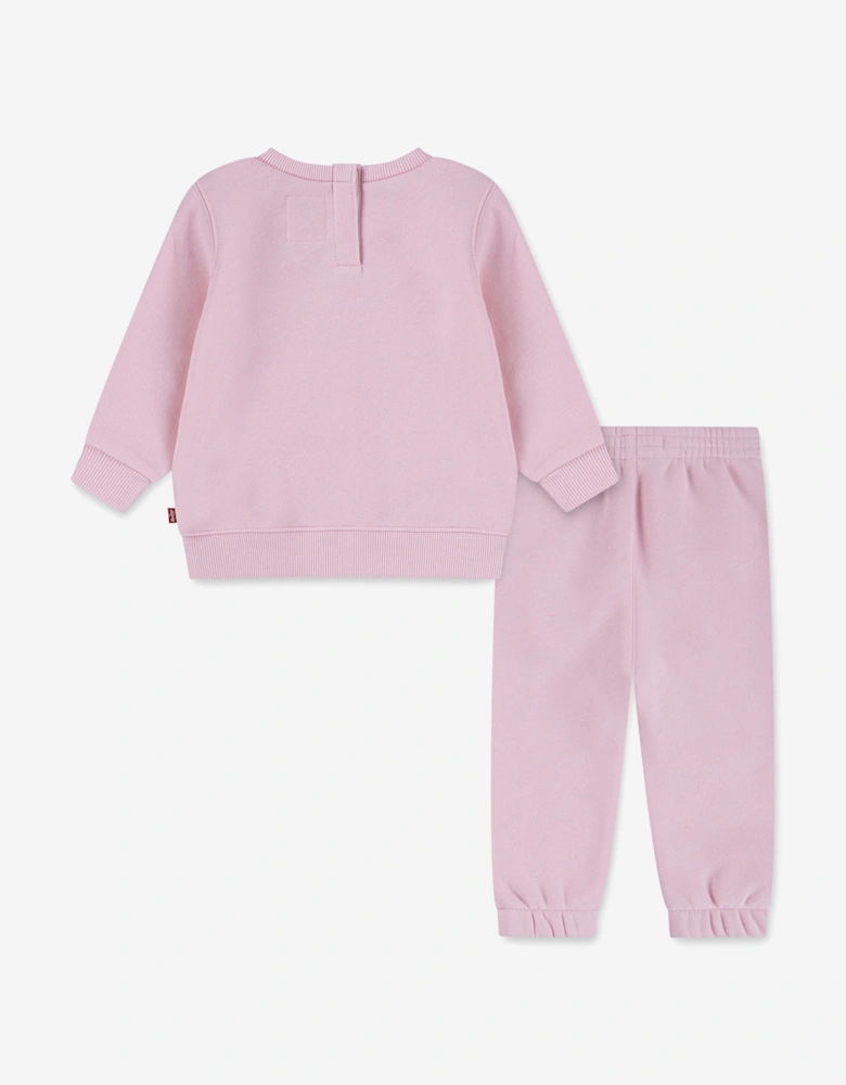 Baby Girls Logo Tracksuit in Pink