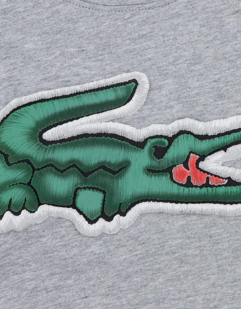 Boys Logo T-Shirt in Grey