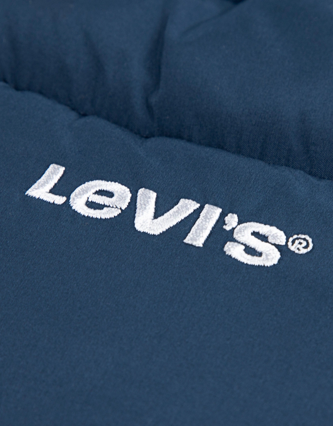 Boys Logo Puffer Jacket in Navy