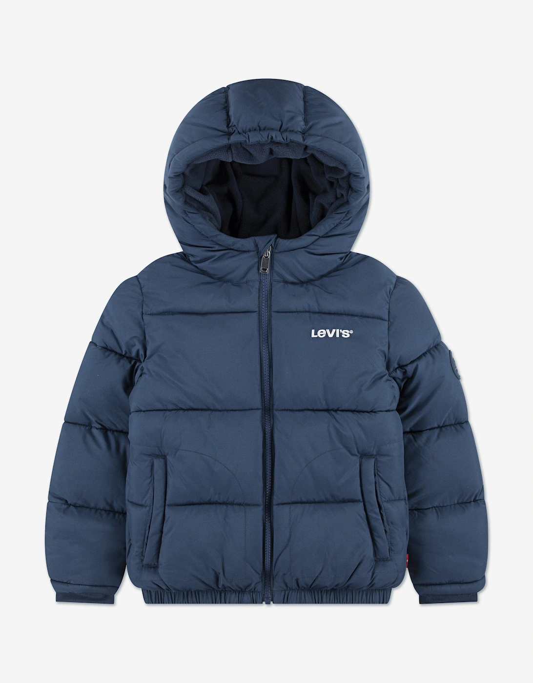 Boys Logo Puffer Jacket in Navy, 5 of 4