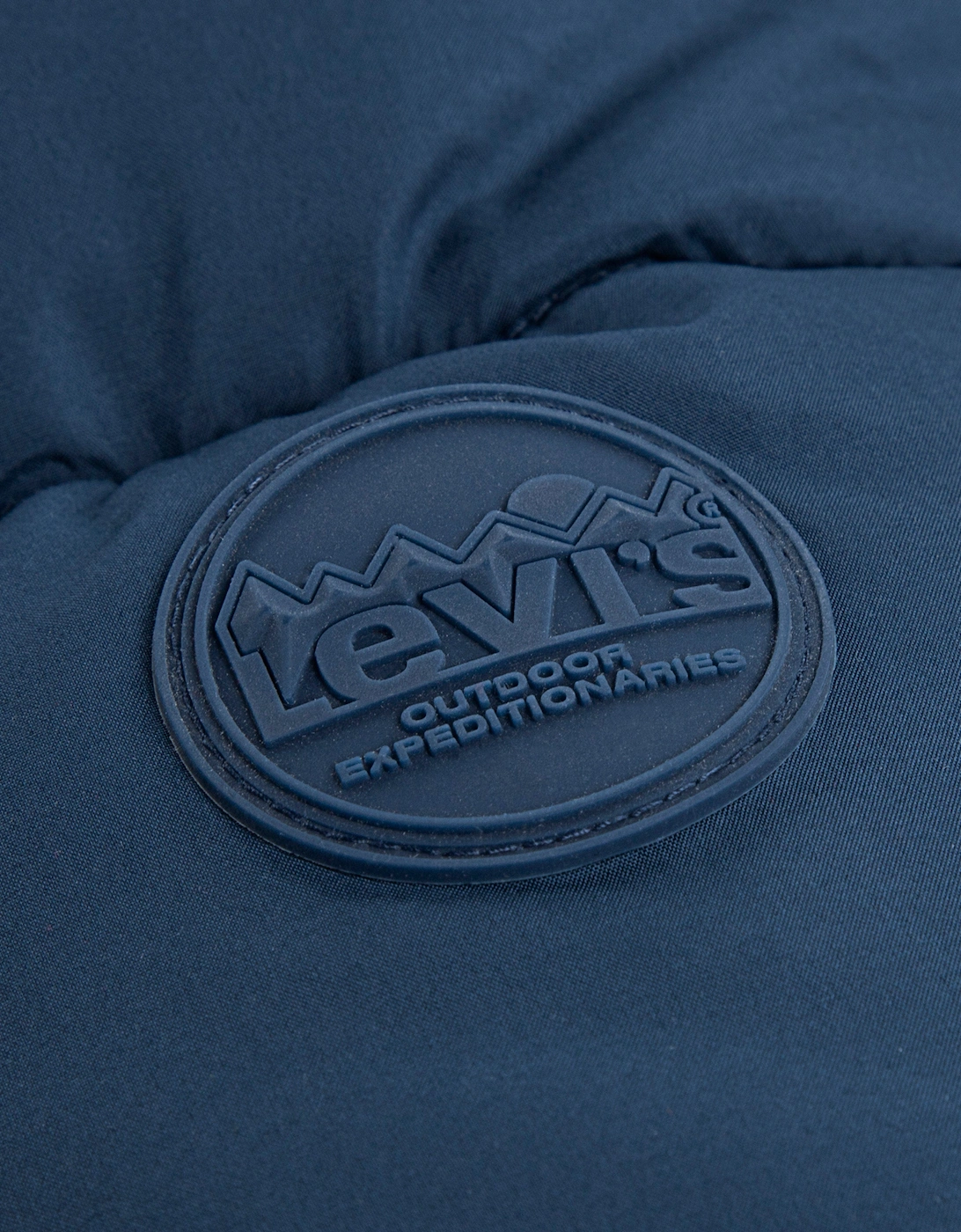 Boys Logo Puffer Jacket in Navy