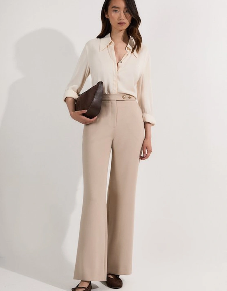 Compact Stretch Tailored Kick Flare Trouser